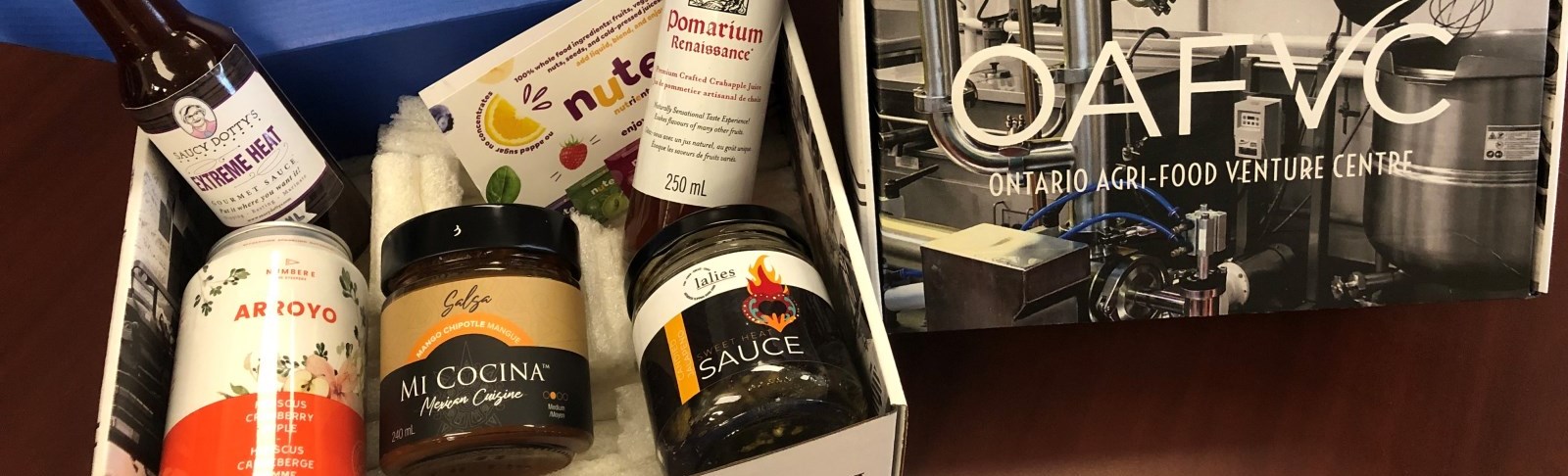 OAFVC food products displayed in a small box